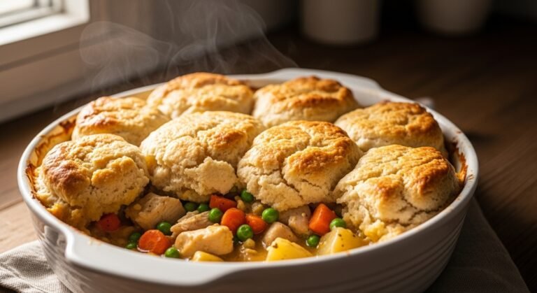 creamy chicken pot pie casserole