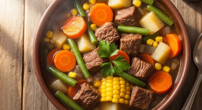vegetable beef soup recipe